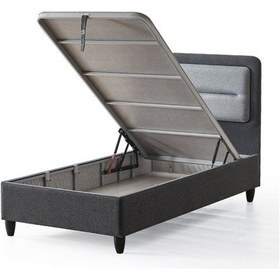 Resim Gisela Tek Kişilik Sandıklı Baza Ve Başlık Seti 2 Li Set 100 x 200 