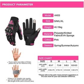 Resim Fastbuy Yaz Kadın Pembe Motosiklet Eldiveni, Dokunmatik Ekran Eldiven 