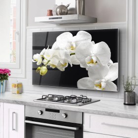 Resim Olinpa Ocak Arkası Cam Koruyucu Tezgah Ankastre Arkası Koruyucu 76X50 cm | 