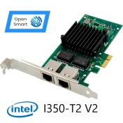 Resim Open Smart 2 Port Intel I350-T2 1gbe Pcıe X1 Ethernet Kart - OPS7232NT 