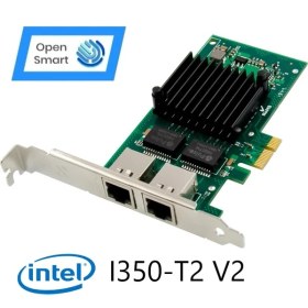 Resim Open Smart 2 Port Intel I350-T2 1gbe Pcıe X1 Ethernet Kart - OPS7232NT 