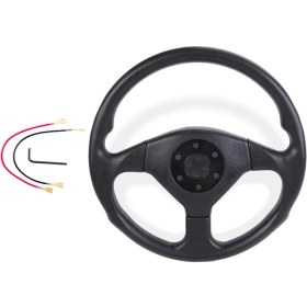 Resim Quartz Realm 36CM Yarış Direksiyon Simidi 14 Inç Direksiyon Tekerlekleri Evrensel Derin Mısır Sürüklenme Spor Direksiyon Simidi (Yurt Dışından) 