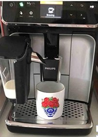 Resim Blue Blanc Kırmızı Gül Espresso, Double Türk Kahvesi Fincanı Açık Gri 