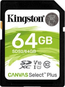 Resim Kıngston 64Gb Sdxc Canvas Select Plus 10 