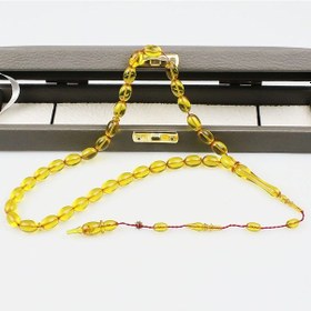 Resim Özel Yapım Bal Ateş Kehribar Tesbih (8 x 12 mm) TP001681 