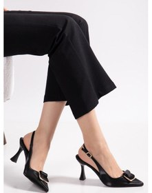 Resim Suins Astelia Model Tokalı Kadın Stiletto Ayakkabı Siyah 