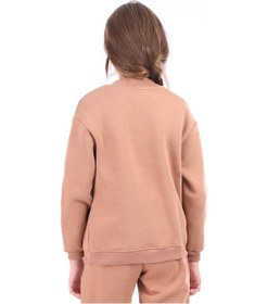 Resim Toontoy Unisex Çocuk Nakışlı Sweatshirt Kahverengi 