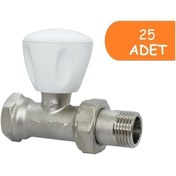 Resim 25 Adet Eca Rv3 1/2 Düz Radyatör Valfi Petek Havlupan Vanası 602120725 
