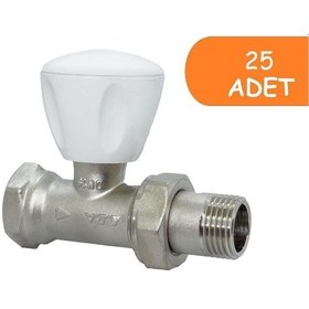Resim 25 Adet Eca Rv3 1/2 Düz Radyatör Valfi Petek Havlupan Vanası 602120725 