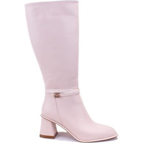 Resim Dagoster Dza07-1032901 Bej Klasik Topuklu Kadın Çizme 001 