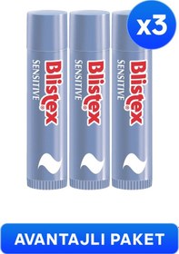 Resim Blistex Lipstick Sensitive Dudak Bakım Kremi 3 x 4.25 G 