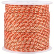 Resim 1 Rulo 4 Stil 4 Katlı İp Kordonu, Altın Telli El Yapımı Makrame Halat, Duvar Asma Süsleri ve Bitki Askıları için Uygun, DIY El Sanatları Örgü İpi, Boncuklama İpleri & Düzümler, Boncuk Malzemeleri, Her Ruloda Yaklaşık 21.8 Yarda (20m) 