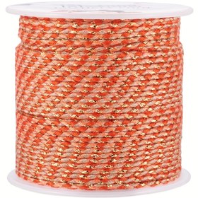 Resim 1 Rulo 4 Stil 4 Katlı İp Kordonu, Altın Telli El Yapımı Makrame Halat, Duvar Asma Süsleri ve Bitki Askıları için Uygun, DIY El Sanatları Örgü İpi, Boncuklama İpleri & Düzümler, Boncuk Malzemeleri, Her Ruloda Yaklaşık 21.8 Yarda (20m) 