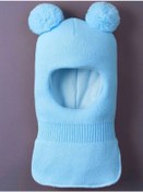 Resim Sweet Moment Çocuk Kışlık Örgü Şapka Kask 137521768 Açık Mavi 