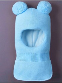 Resim Sweet Moment Çocuk Kışlık Örgü Şapka Kask 137521768 Açık Mavi 