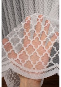 Resim Geometrik Desen Örme Tül Perde 1133 