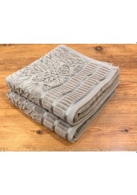 Resim 2 Li Yoncagül %100 Pamuk Kadife Extra Yumuşak El Yüz Havlusu Kahverengi 