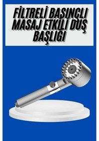 Resim Zengemtx Yeni Nesil Duş Başlığı Paslanmaz Çelik Masaj Etkili Ergonomik Tasarım Su Basınçlı 