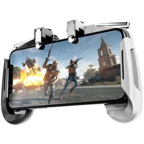 Resim Genel Markalar Pubg Mobile Telefon Oyun Aparatı Siyah Beyaz Tetik Gamepad 