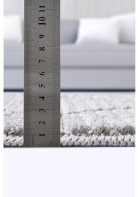 Resim Yalın Bukle Salon Halısı Hav Vermez Mutfak Halısı Çocuk Odası Halısı Koridor 5579 Gri Gri Gri 