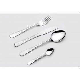 Resim Tozanlı Çelik Akdeniz Modeli 72 Parça Çatal Kaşık Bıçak Seti Gümüş 