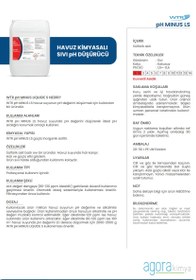Resim WTR pH MINUS LIQUID S 25 KG Havuz Suyu pH Düşürücü Sıvı H2SO4 