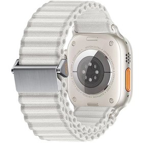 Resim Ardemix Watch 44mm Uyumlu Krd-123 Naylon Kumaş Hasır Örgülü Kordon-beyaz 