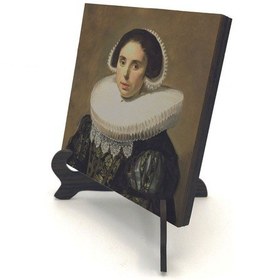 Resim Bir Kadın Portresi Frans Hals, 1630 Baskılı Mdf Masaüstlük 10x10 
