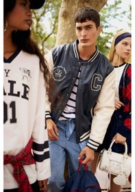 Resim Defacto Regular Fit Kolej Yaka Çıkarılabilir Kapüşonlu Çıtçıtlı Suni Deri Bomber Mont E9972ax25aunv64 Lacivert 
