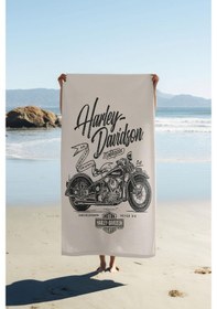 Resim Dijital Baskı Plaj Deniz Havlusu Motor Desenli Peştamal Hvl0080 Renkli 