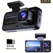 Resim Challenger 3 Lens Araç Kamerası 1080p Kayıt Park Yardımı Gece Görüşü 32gb Sd Kart 2 Kameralı 