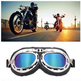 Resim Rüzgar Geçirmez Retro Motosiklet Gözlükleri Gözlükler Pilot Tarzı Steampunk Atv Bisiklet Bakır Kask Rengi İçin Klasik Moto Gözlükleri 