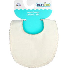 Resim Babyjem Bürümcük Soft Müslin Mama Önlüğü Ekru 