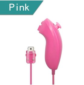 Resim 5 Renkler Nintendo Wii Oyun Denetleyicisi İçin Nunchuck Joystick El Kavisli Pink 