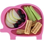 Resim ® Bebek ve Çocuk için Sevimli Fil Model Desenli Yemek Bebek Mama Kabı Bölmeli Tabak 