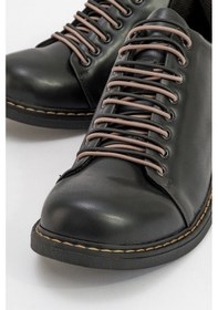 Resim Luvi Shoes Festy Siyah Lastik Bağcıklı Kadın Günlük Ayakkabı Siyah 