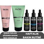 Resim The Fair Sebum Fazlası İçin Gözenek Bakımı Seti İnce Kırışıklık Haftalık Bakım Rutini Seti Yeni Set 