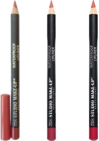 Resim Tca Studio Make Up Maroon Brown + Red + Rose Waterproof Lipliner Dudak Kalemi 