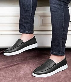 Resim Ducavelli Trim Hakiki Deri Erkek Günlük Ayakkabı Loafer Ayakkabı 