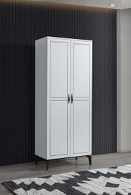 Resim 80x200x47 CM Çizgi 2 Kapılı Gardırop 