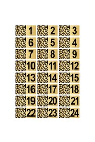 Resim Özarslan Dizayn Metal Kapı Masa Dolap Posta Kutusu Numarası 4x8 Cm Altın Renk (1…24) 