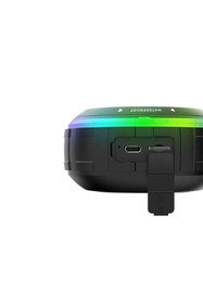 Resim Lenyes S223 Rgb Işıklı Askı Aparatlı Mini Bluetooth Speaker Hoparlör V5.3 Siyah 