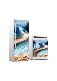 Resim Buzdolabı Ve Bulaşık Makinası Beyaz Eşya Sticker Kaplama Yol Deniz 