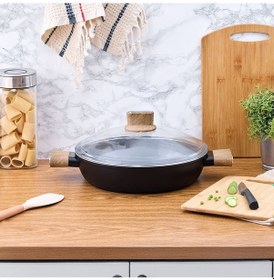 Resim Aryılıdz 30 Cm Eco Seramik Kısa Tencere Siyah 