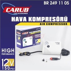 Resim Carub Hava Kompresörü Yassı 12v Beyaz 
