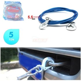 Resim PINUKS Çekme Halatı 5 Ton Çelik Izoleli 3,50MT Oto Aksesuar Premium 