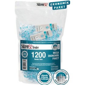 Resim Süzen92 Sigara Ağızlığı Filtresi Slender 1200'lü Ekonomik Paket 2 Adet Taşıma Kutusu Hediyeli 