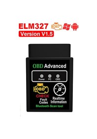 Resim Siyah V02h2-1 V1.5-elm327 Obd2 Tarayıcı Elm327 Bluetooth Uyumlu V1.5/2.1 Tek Pcb Kod Okuyucu Teşhis Aracı Android Windows İçin Automotivo 