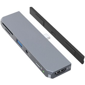 Resim Teltree İpad Uyumlu Pro 2018 Usb-c Hub: 4k Hdmı, 60w Pd Şarj, Usb 3.0, Sd/tf Kart Okuyucu Ve 3.5mm Ses Portu - 6'lı Çok Fonksiyonlu Adaptör 