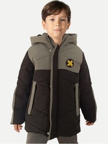 Resim Casabony Gri Siyah Su Geçirmez Parçalı Elyaflı Unisex Çocukmont Gri - Siyah 